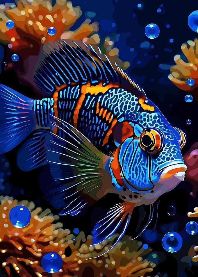 Colorful Fish in Coral Reef