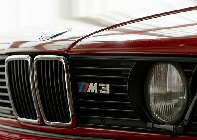 Red BMW M3 Front View