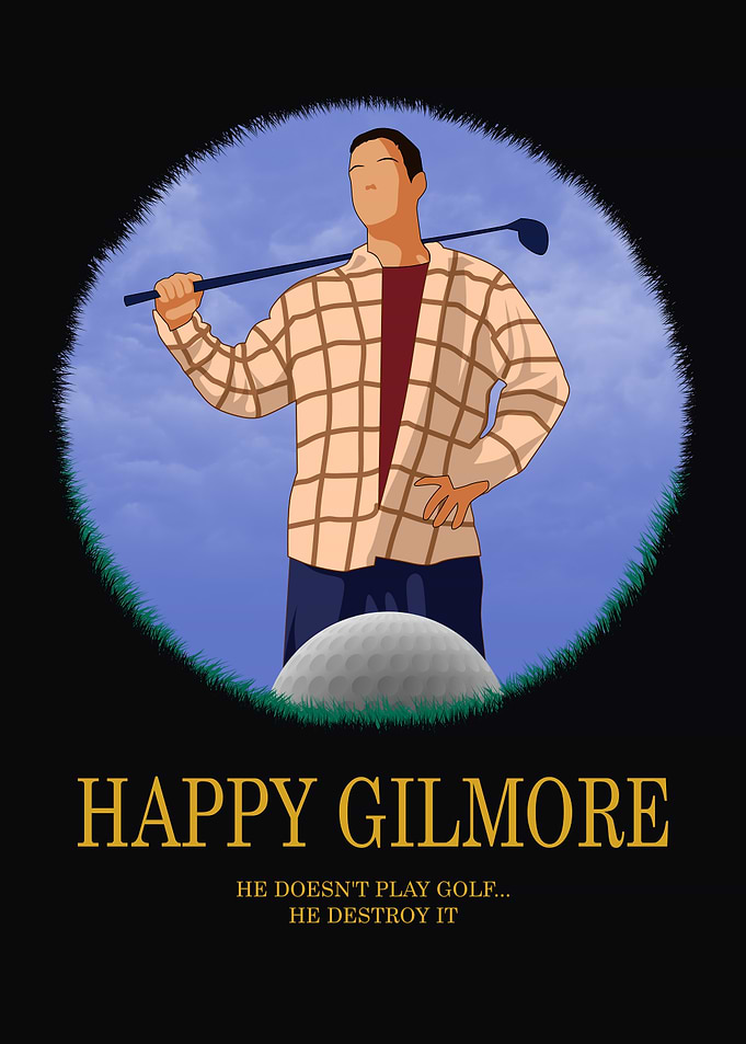 Happy Gilmore Illustration