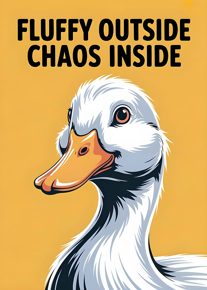 Fluffy Outside Chaos Inside Duck