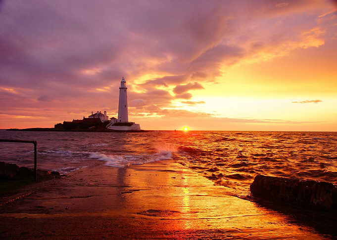 Lighthouse at Sunset