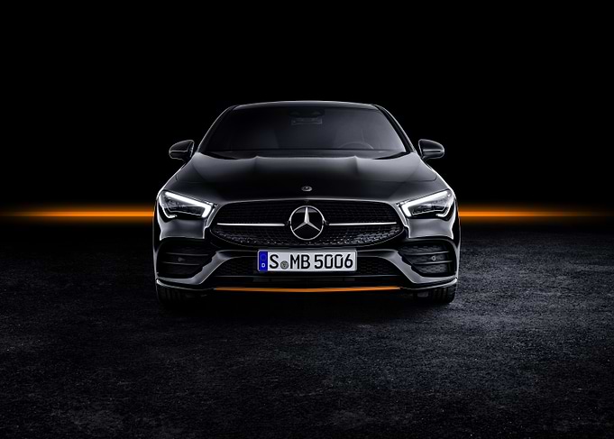 Black Mercedes-Benz Front View