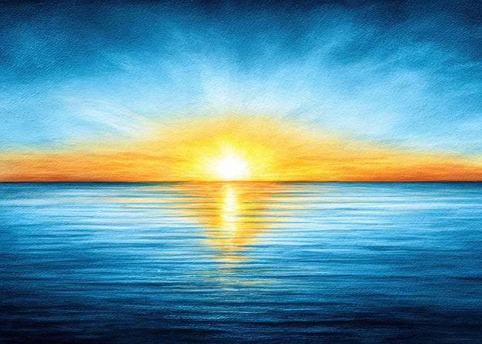 Ocean Sunset Painting