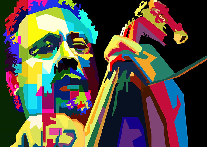 Classic Jazz Band Musician Pop Art