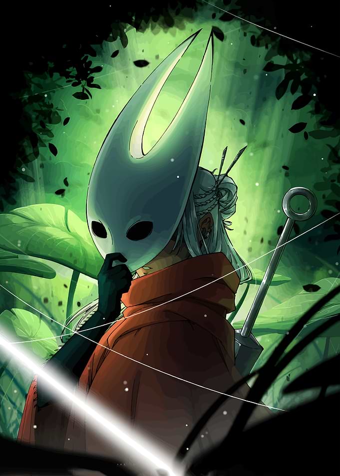 Hollow Knight Hornet in Green Forest