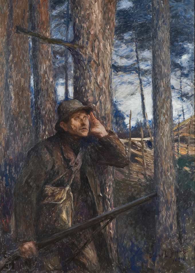 Hunter in the Forest Painting