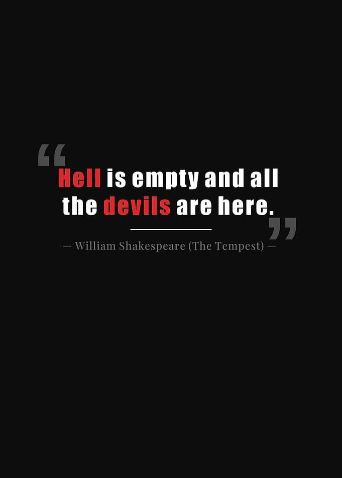 Shakespeare Quote: Hell is Empty