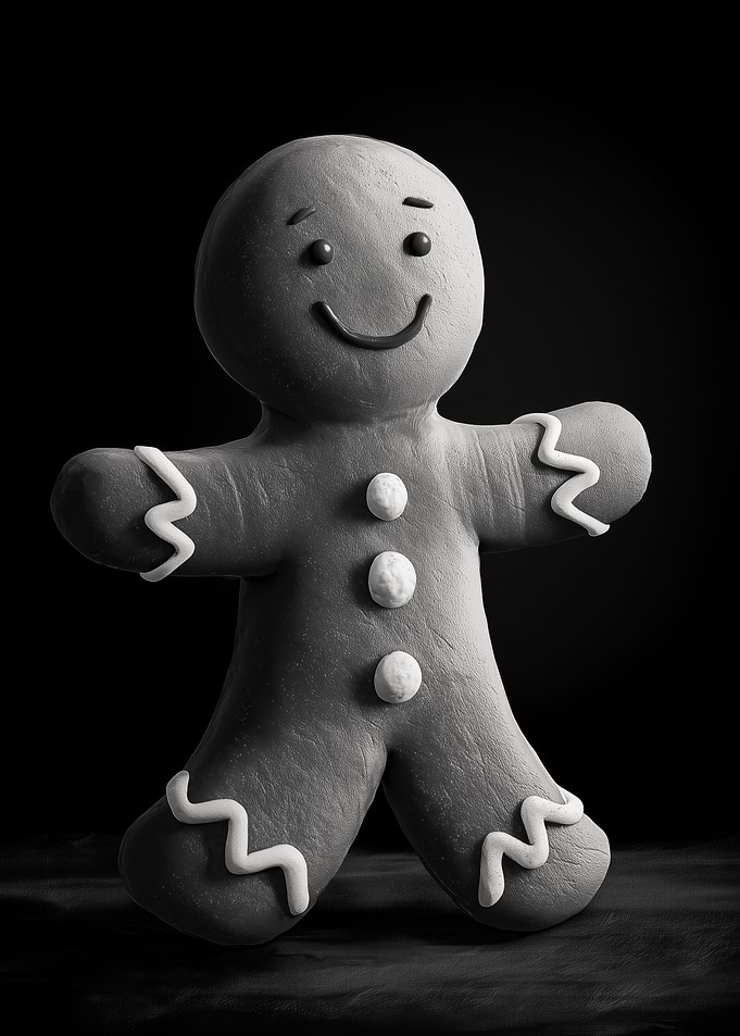 Monochrome Gingerbread Man