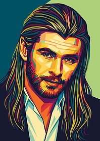 Chris Hemsworth Pop Art Portrait