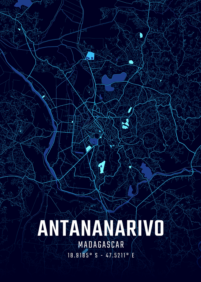 Antananarivo Midnight City Map