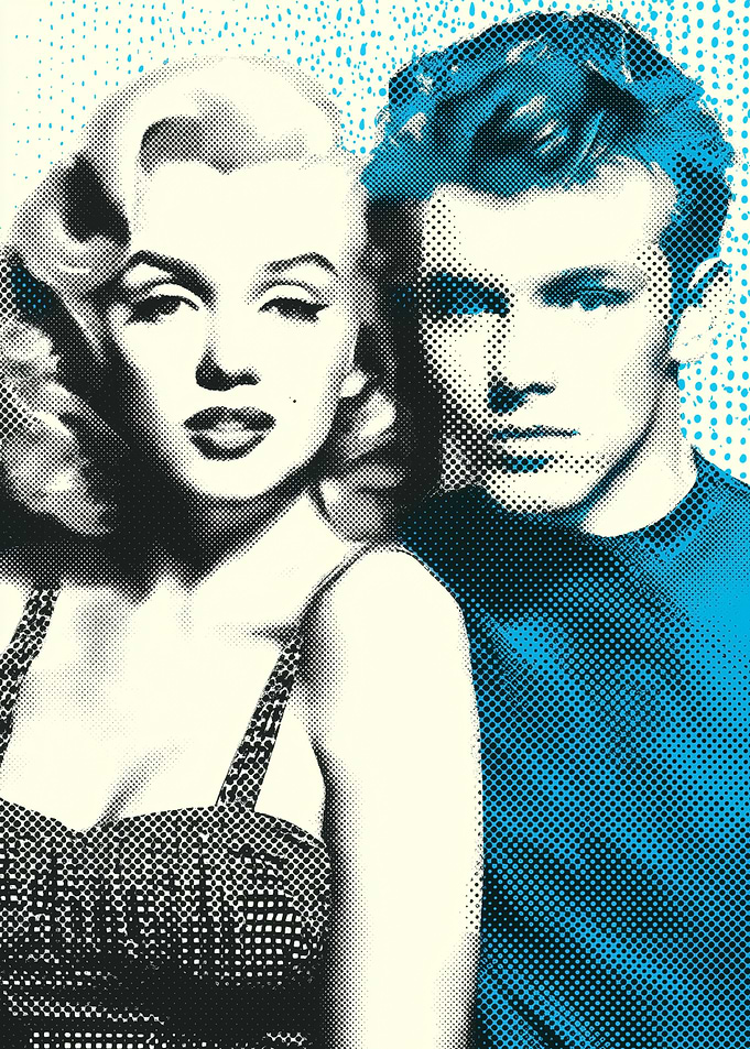 Marilyn Monroe and James Dean Pop Art