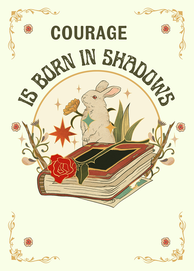 Courage is Born in Shadows Illustration