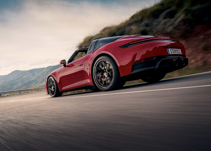 Dynamic Red Porsche 911 Targa