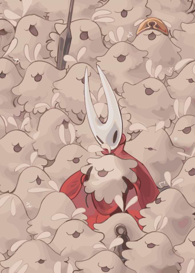 Hollow Knight Hornet in Crowd