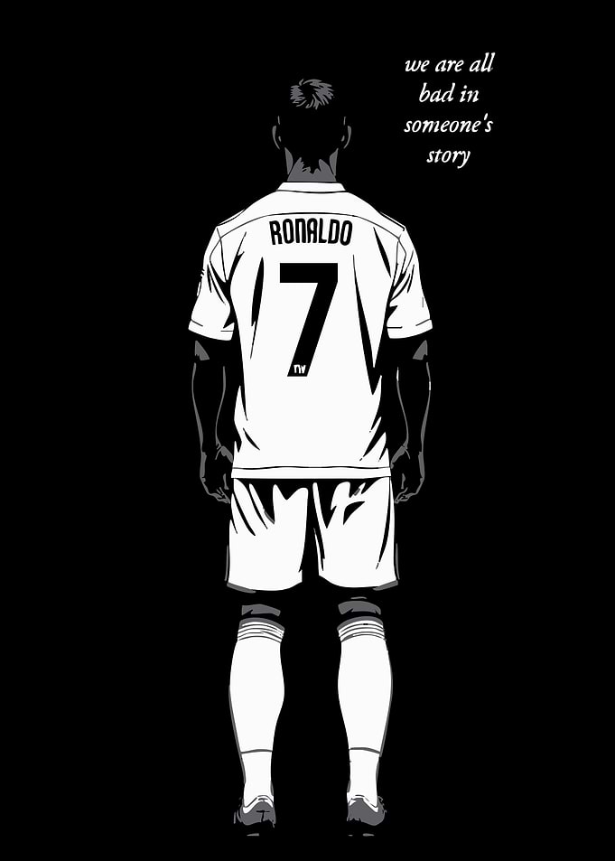 Ronaldo Illustration with Quote