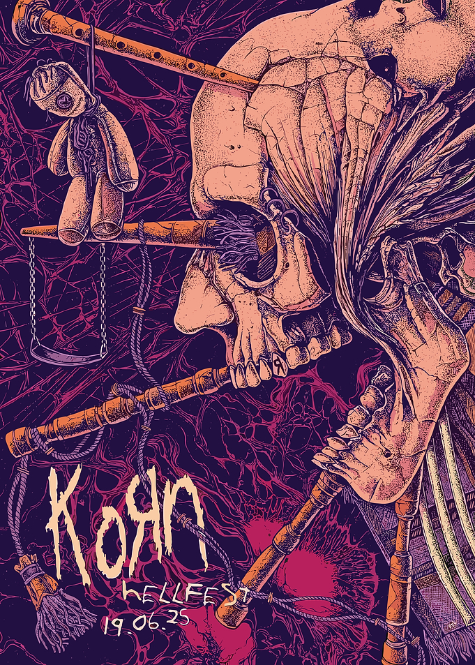 Korn Hellfest 2025 Poster Art