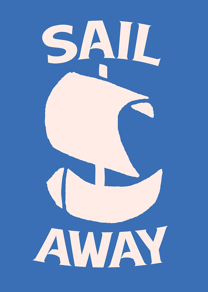 Sail Away Boat Graphic
