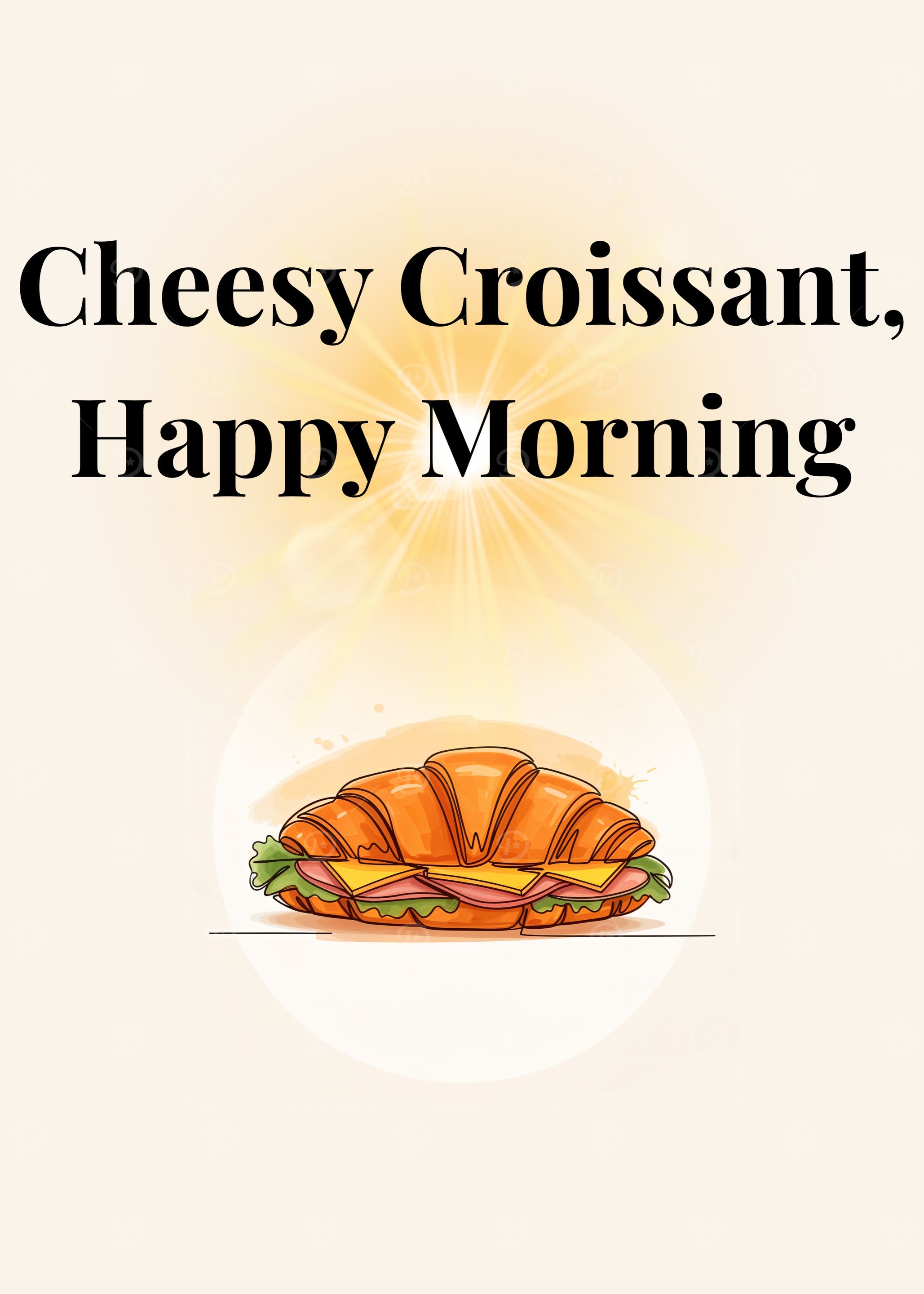 Cheesy Croissant, Happy Morning