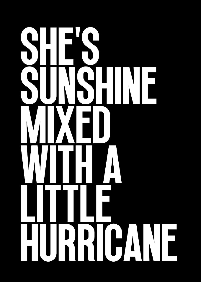 Sunshine and Hurricane Text Art