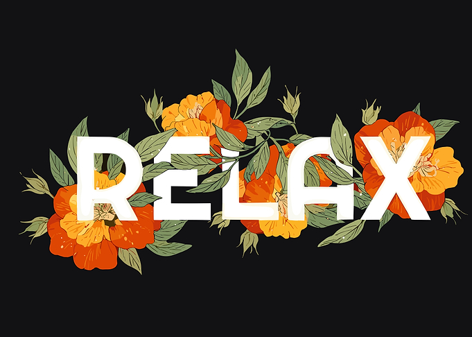 Relax Floral Typography