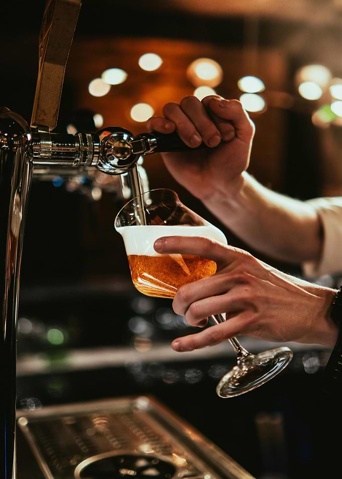 Pouring Beer at the Bar