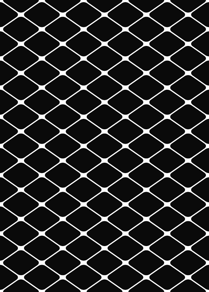 Black and White Rhombus Pattern