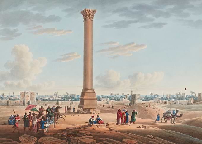 Pompey's Pillar Alexandria, Egypt Painting