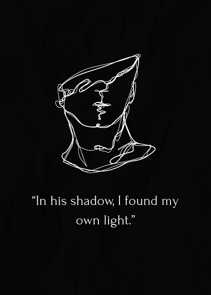 Minimalist Sculpture Line Art with Quote