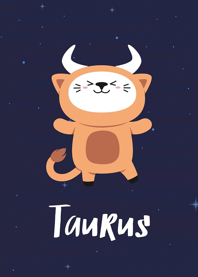 Cute Taurus Zodiac Sign Illustration