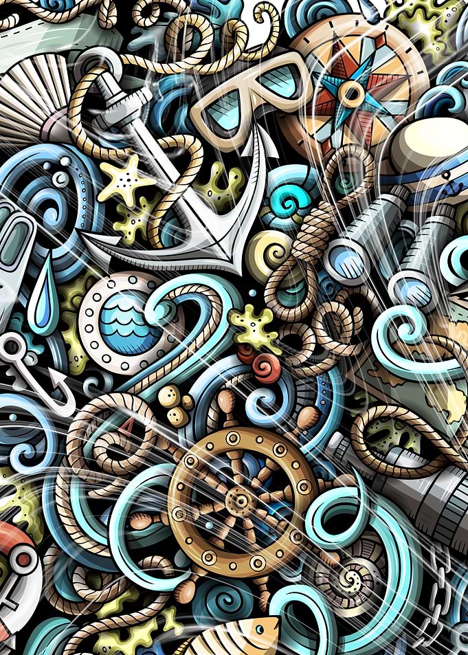 Nautical Doodle Art