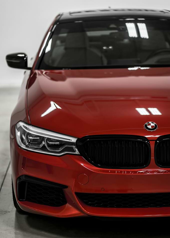 Red BMW Front View