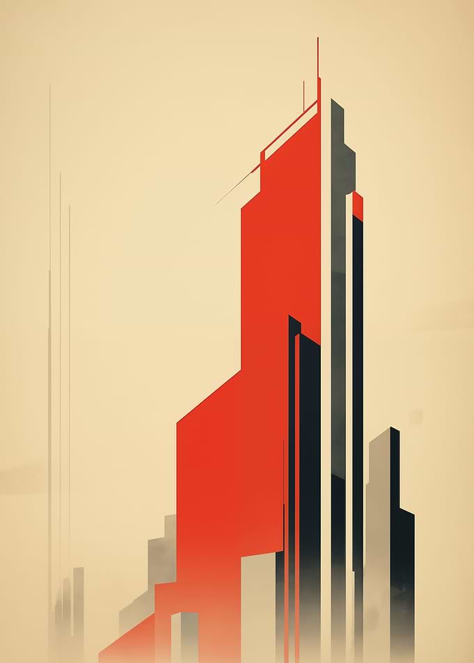 Vintage Abstract Cityscape