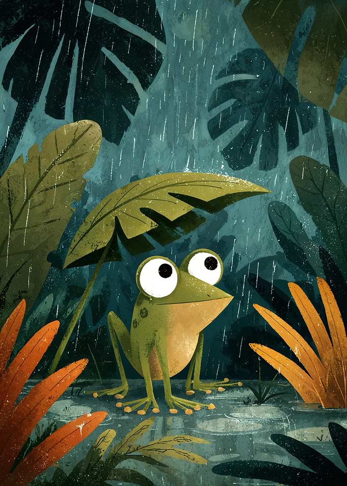 Frog in the Rain