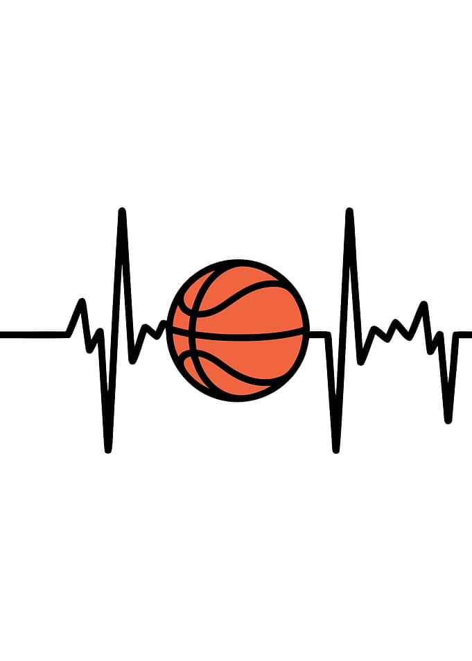 My Heart Beats For Basketball Funny
