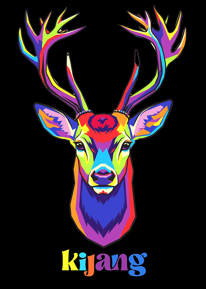Deer Head Pop Art Illustration