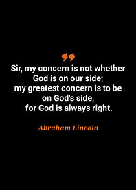 Abraham Lincoln Quote on God's Side