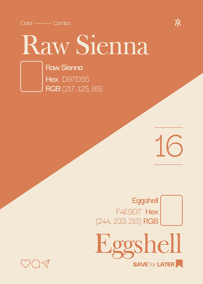 Raw Sienna and Eggshell Color Palette