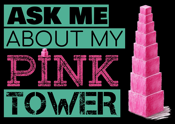 Ask Me About My Pink Tower Montessori Education Learning