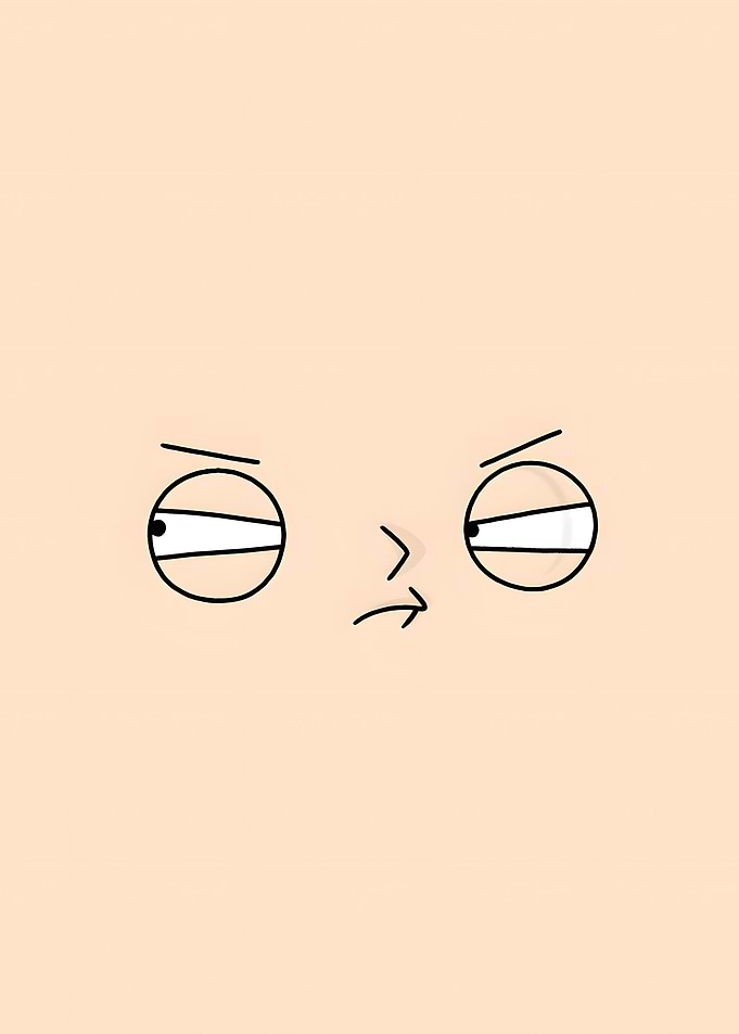 Stewie Griffin Minimalist Face