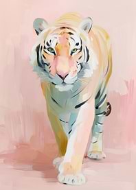 Pastel Tiger Painting