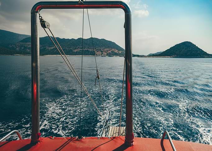 Boat trip on the sea