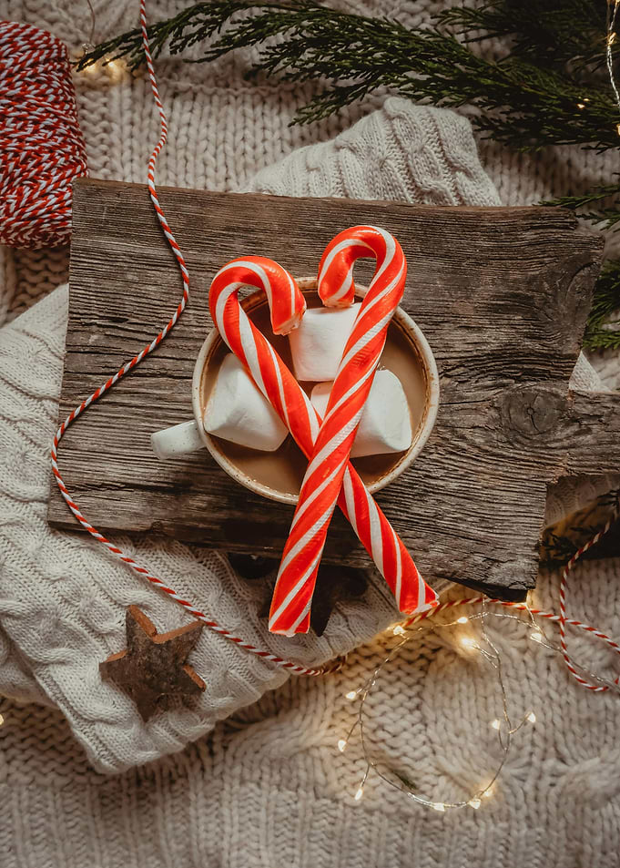 Festive Hot Chocolate with Candy Canes