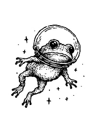 Astronaut Frog in Space