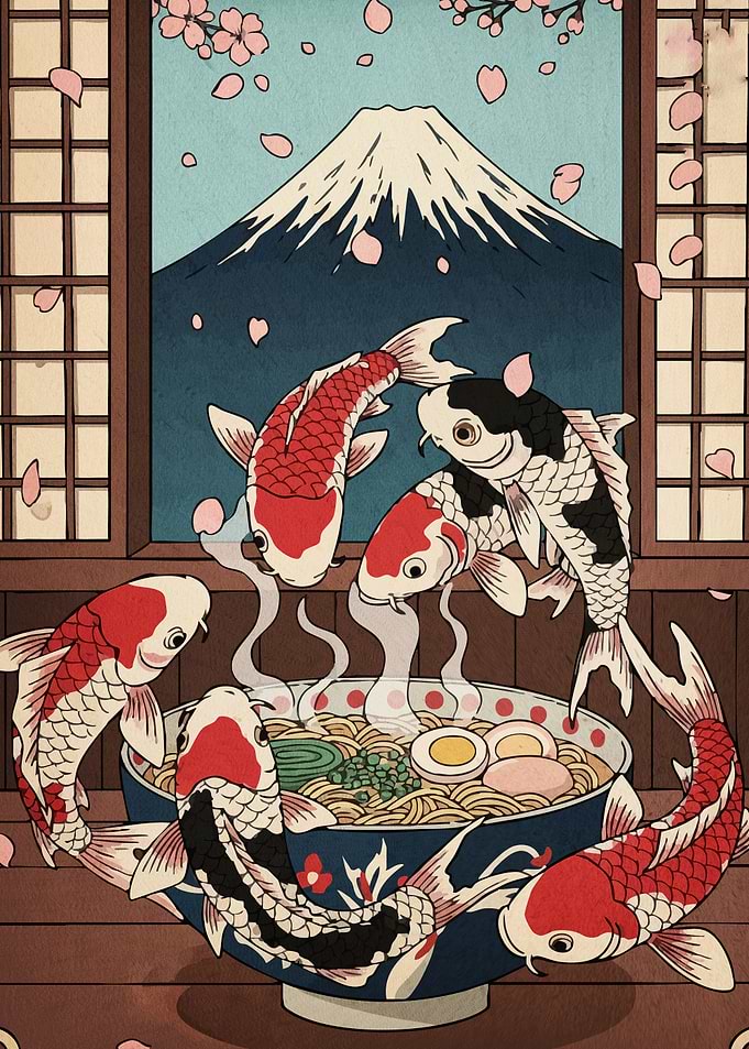 Koi Fish Ramen Mount Fuji
