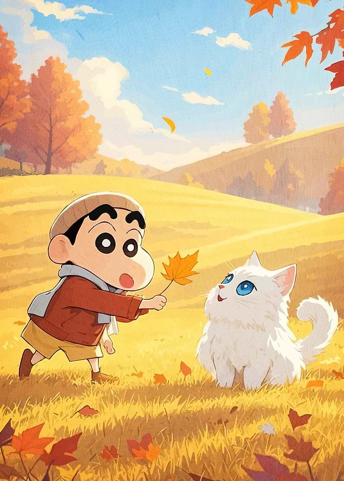 Shin-chan at autumn