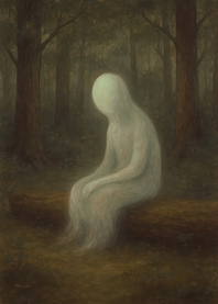 Ethereal Figure in Forest