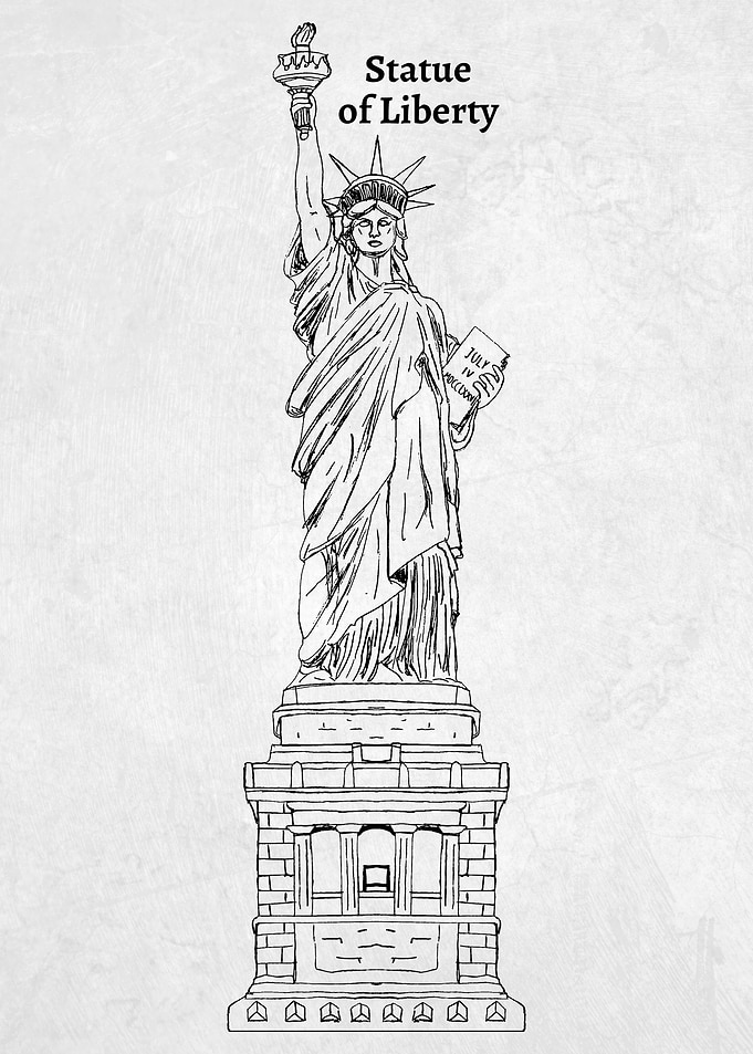 Sketch of the Statue of Liberty
