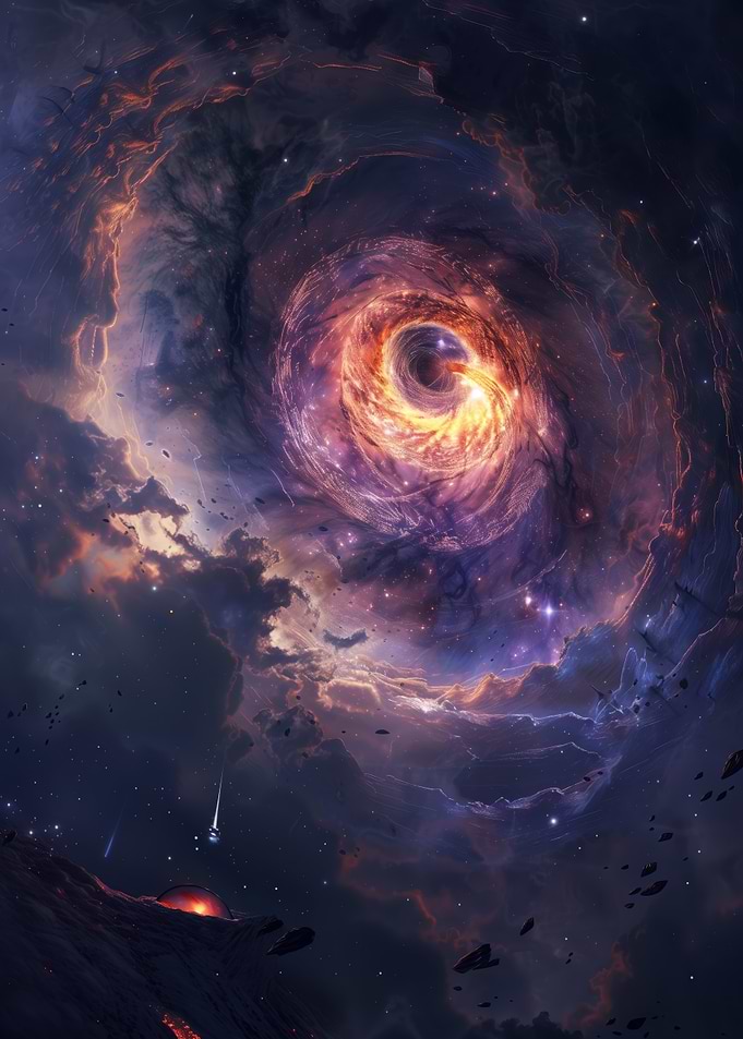 Cosmic Black Hole Digital Art