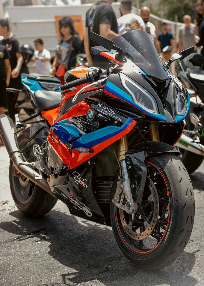 BMW Motorcycle with Custom Paint Job