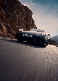 Porsche 911 Speed on Mountain Road
